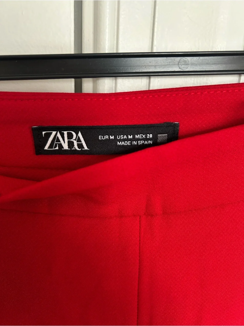 Zara Red Skinny Tailored Suit Pants